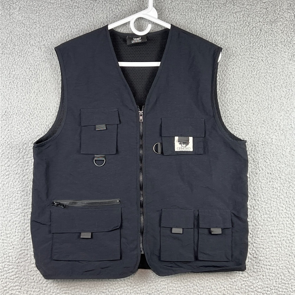 G59 Tactical Vest‎ Mens size Medium Black Camo Skull Full Zip